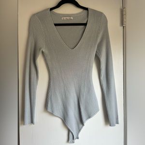 Light Blue Abercrombie Bodysuit- Medium